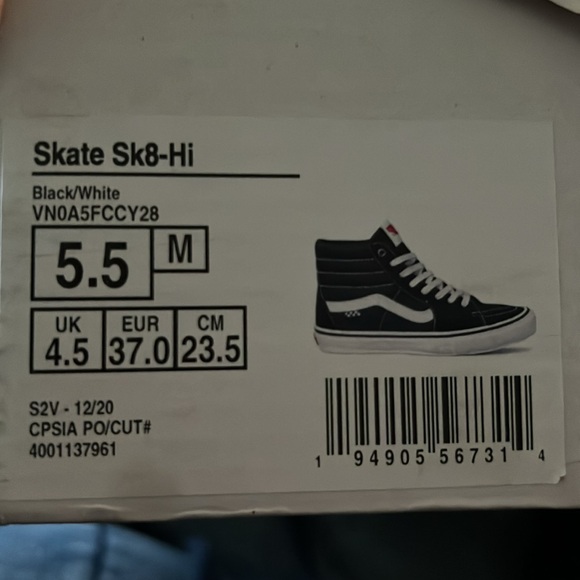 Vans Skate Sk8-Hi for Boys - Picture 6 of 7